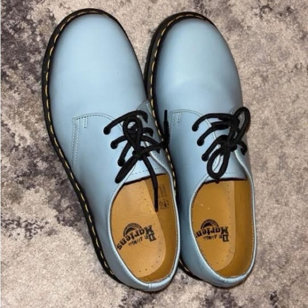 Dr. Martens Sky Blue Leather Oxfords